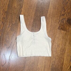 American Eagle Outfitters Beige Crop Top